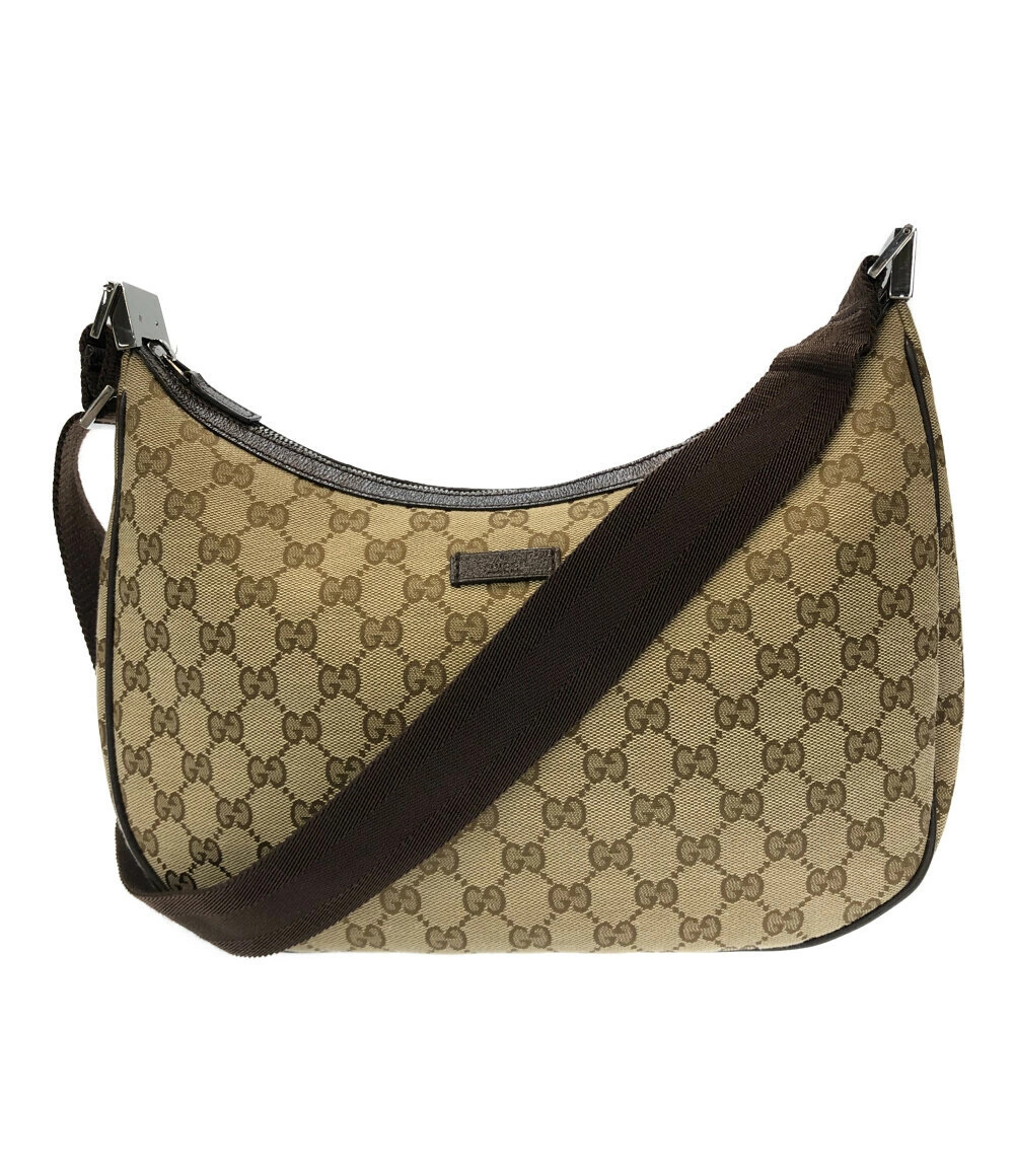 Gucci Abbey GG Canvas Shoulder Bag Black Brown